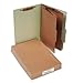 Pressboard 25-Pt. Classification Folders, Legal, Six-Section, Leaf Gre