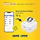 Easypix InstantFUN Pocket Printer P1 Mobiler Mini Drucker, Schwarz-Weiß-Thermodruck, Ausdrucke ohne Tinte, mit Smartphone-App, inkl. Sticker- und Nachfüllpapier