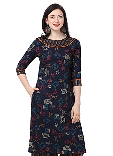 SHOPPING QUEEN Women Rayon Straight Kurta