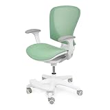 Spacetronik Schreibtischstuhl Kinder - Kinder-Drehstuhl mit Fußstütze - Kinderstuhl 5-14 Jahre - Bürostuhl mit verstellbarem Rücken und Sitz - Ergonomischer Stuhl - Sitzhöhe 42-49,5 cm