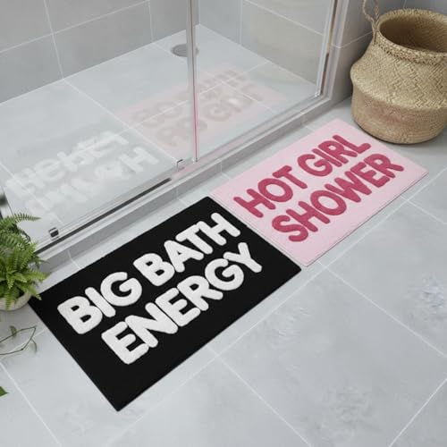 Gentluna Hot Girl Shower Pink Bath Mat, Cute Tufted Bathroom Rug 30''x20'' by Gentluna - Used condition - Image 7