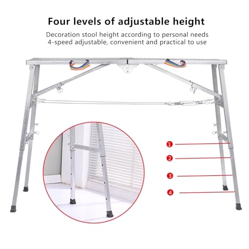 Plateforme d'échafaudage pliable et réglable 140cm | Charge max 150 kg - 4