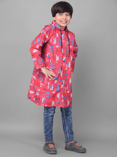 Image of Dollar Rainguard Kids' Full Sleeve Printed Long Raincoat With Adjustable Hood and Pocket