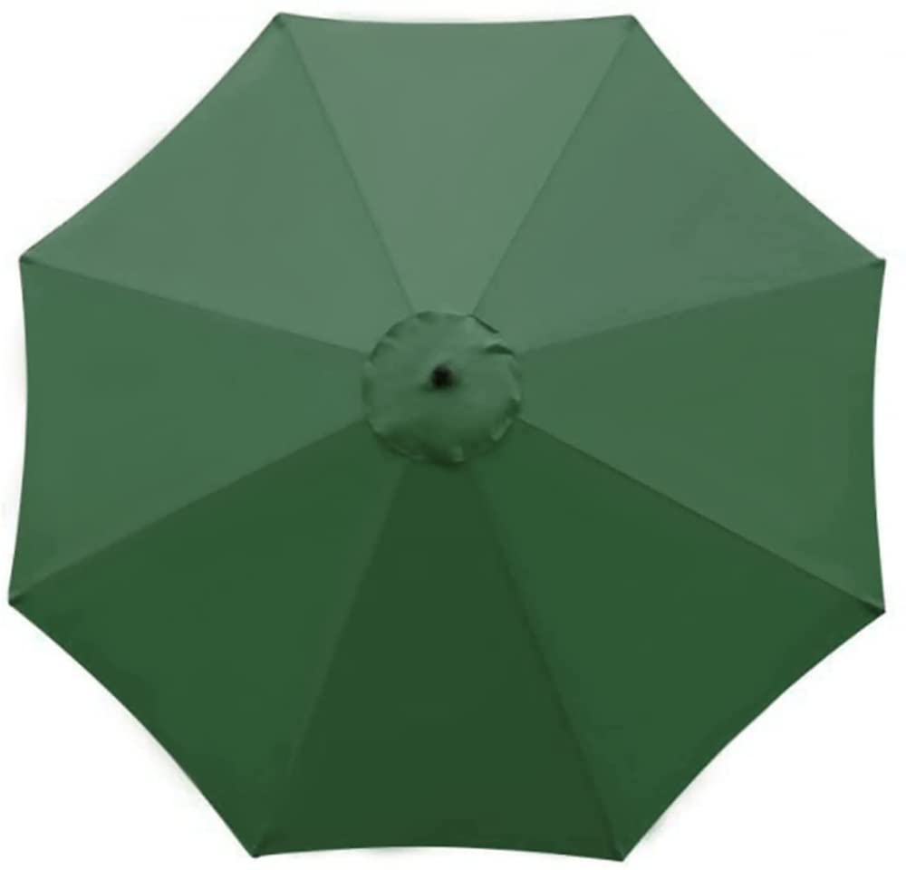 Bâche De Remplacement pour Parasol Déporté 8 Baleines 3m Toile De Rechange pour Parasol Octogonal Protection UV, 8 Points D Accroche pour Pare-Soleil De Jardin pour Terrasse-Green