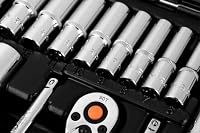 NEO TOOLS Steckschlüsselsatz 1/2" 1/4" Knarrenkasten 110-teilig CrV – Ansicht 3