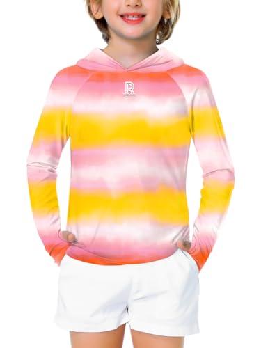 Image of Remimi Kids Sun Shirt Rash Guard Quick Dry Sun Protection Athletic Hoodie Hiking Shirts 3-12 Years