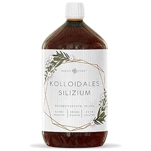 Kolloidales Silizium 1000ml – 50ppm von Nordic Pure | Aqua Silica – Organisch kolloidales Silizium in Reinstwasser