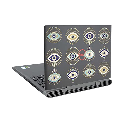 Skin vinyle Dell Inspiron 15 7000 anti-rayures protection Or Bleu Cat Coquillette