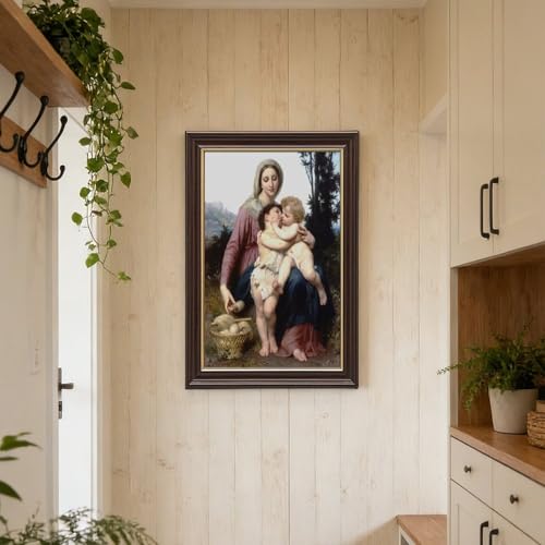 Impression sur toile The Holy Family Bouguereau tableau 40x61 cm
