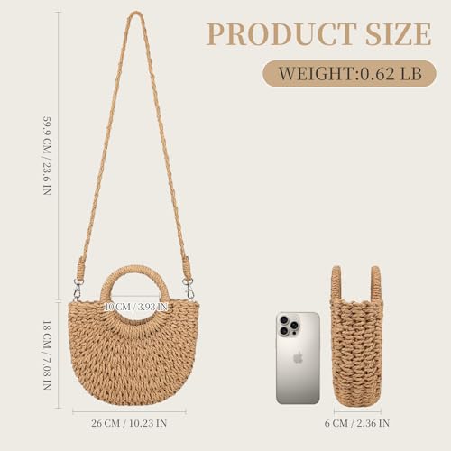 Straw Purses for Women 2025 Summer Crossbody Bags Handmade Woven Purse Summer Beach Tote Bag Straw Satchel Handbag2