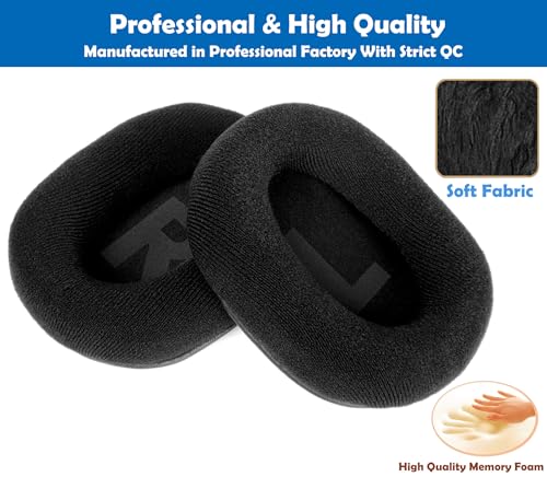 Repuesto almohadillas suaves para oreja Compatible con auriculares OneOdio A70 A71 Bluetooth con tela cómoda y espuma viscoelástica miniatura 3