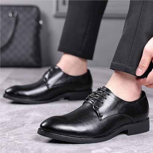 Men's Lace up Dress Shoes Elevator Height Increasing Soft Sole Fashion Casual British Style Business Formal All Season Office Leather Shoes3