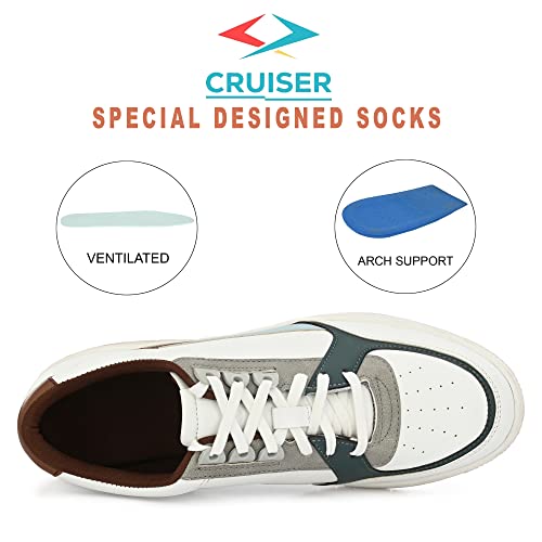 Image of Cruiser Mens Sneaker | Casual Shoes | Cushioned Insole | Lace-Up Design | Arch Support & Ventilated Comfort | Perfect Pair with Casual Outfit (Augustus)