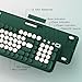 Links9+ Wireless Keyboard and Mouse Combo, Full-Size Retro Typewriter Keyboard Style, 2.4GHz USB Receiver, Plug-and-Play, Keyboard Mouse Set for Computer, Laptop, Windows, Mac, and PC (Green)