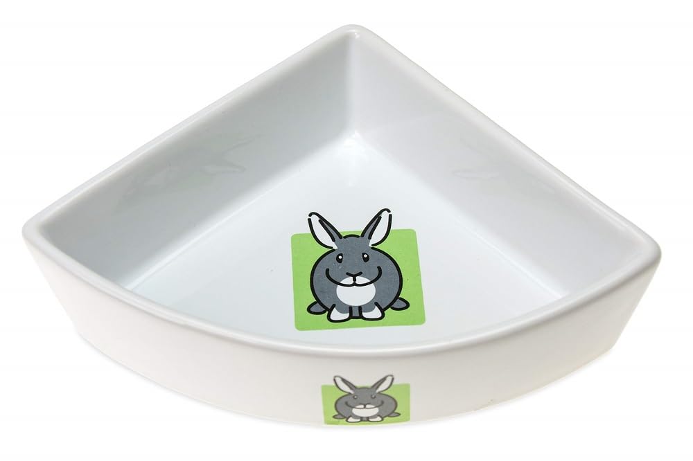 Karlie Ceramic Corner Bowl with Motif 250 ml for Rabbits