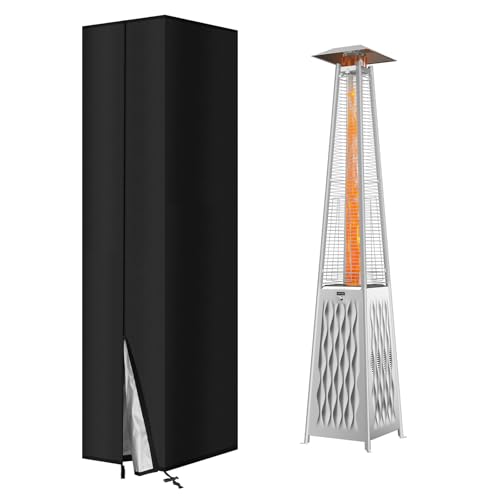 AOOWU Couverture de Chauffe-Patio, 221 * 61 * 53CM Housse pour Parasol Chauffant Exterieur Rond, Imperméable Housses de Chauffage en Oxford, Extérieur Housse de...