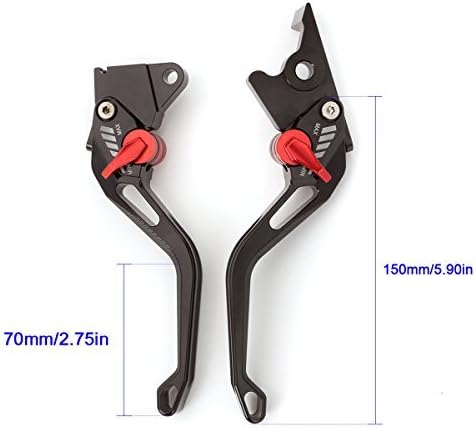 Miniatura 2 de FXCNC - Palancas de embrague de freno corto para motocicleta compatibles con ZX636R ZX6RR ZX6RR 2000-2004, VERSYS 1000 12-14, ZX10R 04-05, ZX9R