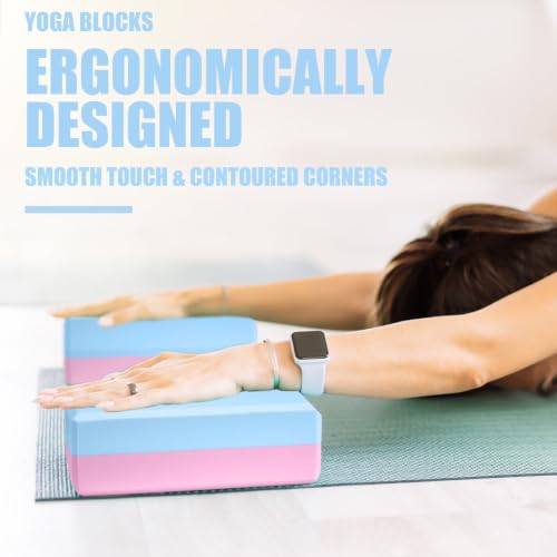 Image of Septo 2 Pcs Yoga Blocks, 9x6x3 Inch Foam Blocks for Pilates