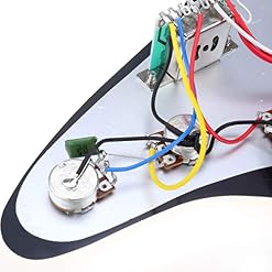 Musiclily 11 Trous SSH Loaded Strat Pickguard Pre-assemblé avec Micros Simple Bobinage Humbucker pour Guitare électrique… - Les Beatles, Paul McCartney, John Lennon, RIngo Starr, George Harrison Musiclily 11 Trous SSH Loaded Strat Pickguard Pre-assemblé avec Micros Simple Bobinage Humbucker pour Guitare électrique… – Image 3