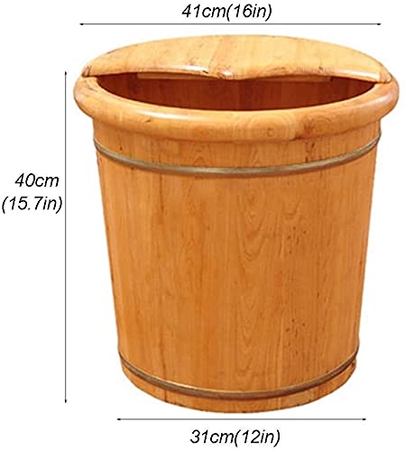 Spa de pies de madera con masaje y tapa 41 cm miniatura 2