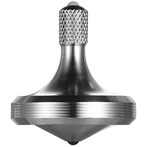 CHEETOP Precision Metal Spinning Top, Well Made Stainless Steel Spin Long Lasting Exceed 8 Mins Desktop Gyro EDC Toy, Perfect Balance Easy to Use Kill Time Efficiently (Pro Max-Silver) Cover
