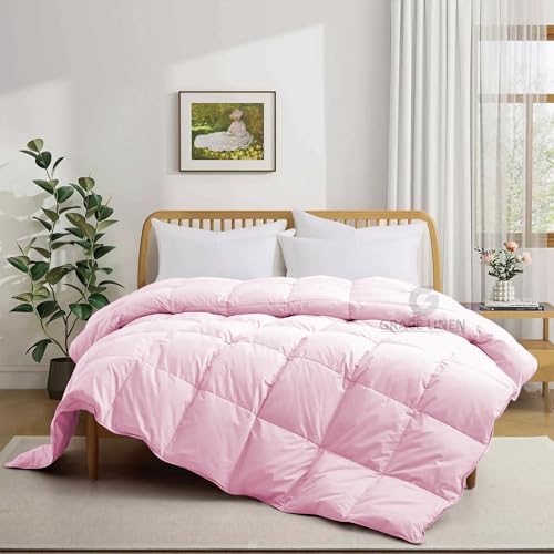 Image of 500 GSM Winter Blanket /Comforter King Size (92 inchX106 inch) - Unique Design Heavy Winter Quilted Comforter 500 GSM Microfiber Fill -Rajai King Size - Baby Pink Color