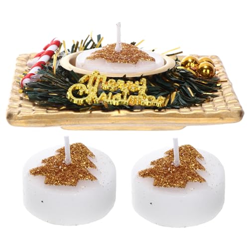 Garneck Xmas Tree Scented Candle Decorative Candle for Christmas Celebrations for Romantic Ambiance and Festive Decor for Valentine Day and Special Occasions