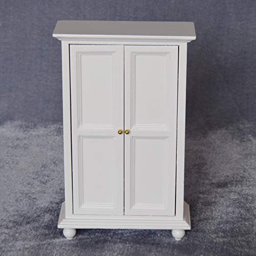 xcdz Mini Modelo de Muebles Pequeños Accesorios Armario Europeo Simple Blanco Puro Gabinete Vertical de Dos Puertas
