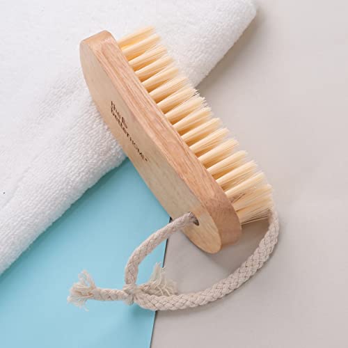 Image of The Better Home Sneaker Cleaner Wooden Shoe Brush | Loop for Hanging | Shoe Cleaner | Shoe Brush For Leather Shoes | Washable Bristles | Soft Bristles Effective In Removing Dry Dust & Dirt