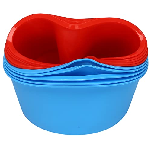 Qeunrtiy 10 moldes de silicona para tartas, para el día de San Valentín, redondos, para hornear, 4 unidades, color rojo, azul