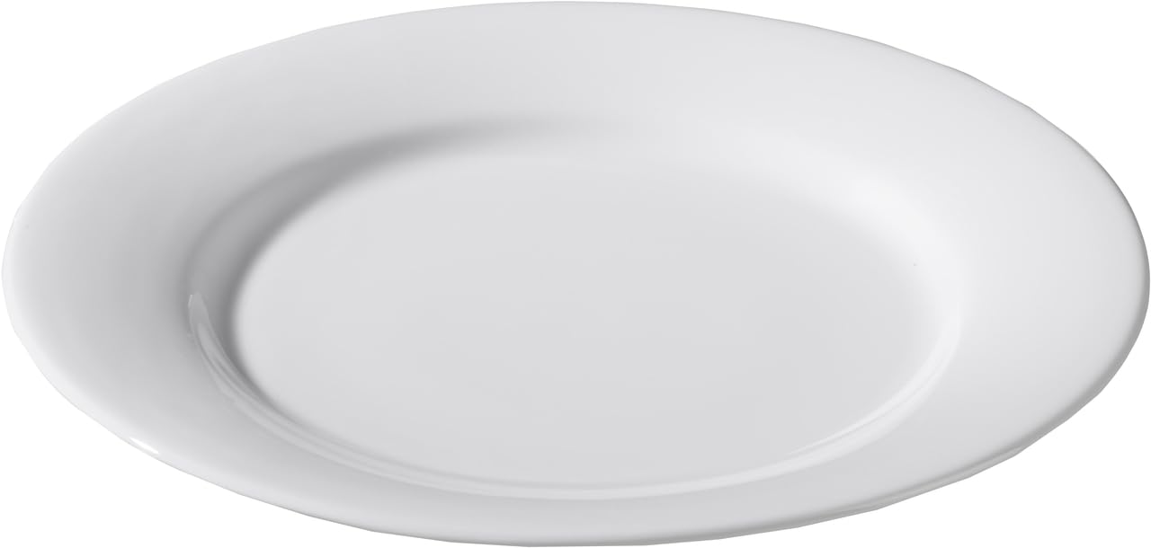 METRO Professional Piatto piano Caterer, 27 x 27 x 9 cm, Ø 27 cm, in porcellana, bianco, rotondo, 6 unità