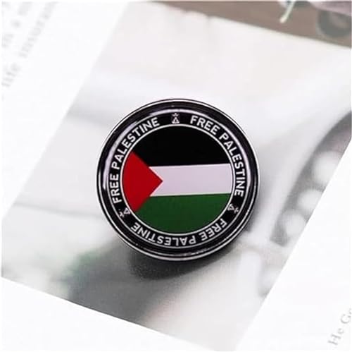 Image of zhanghaoran Free Palestine Enamel Lapel Pin Palestine Flag Badge Pin Palestinian National Brooch Pin Palestinian Support Pin Palestinian Friendship Pin Freedom and Peace