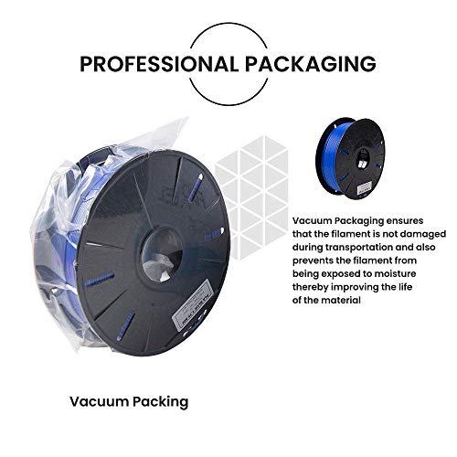 Image of Tesseract Premium PLA + 1.75mm 3D Printing Filament | Dimensional Accuracy + /- 0.03mm | Compatible with Most FDM Printers | 1 KG 3D Printer Filament - PLA Blue (Quantity 10)