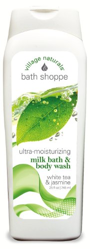 Village Natural Bath Milk Bath & Body Wash White Tea/Jasmin25 oz.
