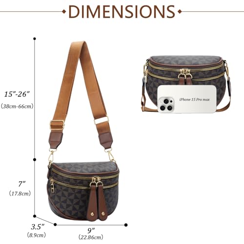 Image of KKXIU Crossbody Sling Bag for Women Trendy Fanny Pack Vegan Leather Chest Bag | Trendy