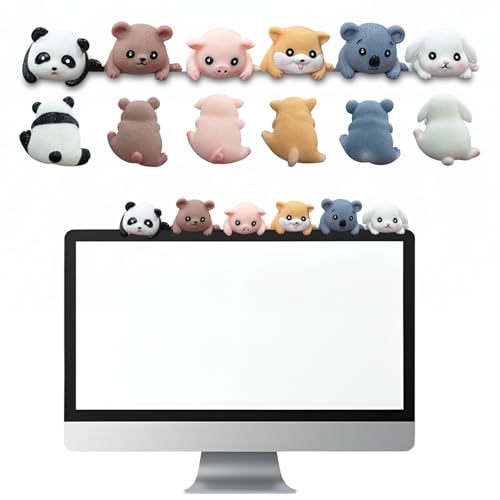 Suny Smiling 6Pcs Cute Animal Screen Buddy Monitor Decor...