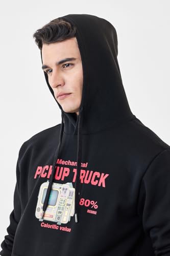 Image of SNITCH Men Casual Hoodie| Oversized Fit Hooded Neckline with Graphic Print & Long Sleeve| Soft Cotton-Polyester Blend for Daily Winter Wear & Streetwear