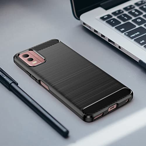 Aikcks Nokia C32 Phone Case: Shockproof, Anti-Drop Protection, TPU Carbon Fiber Case - Black - image 7
