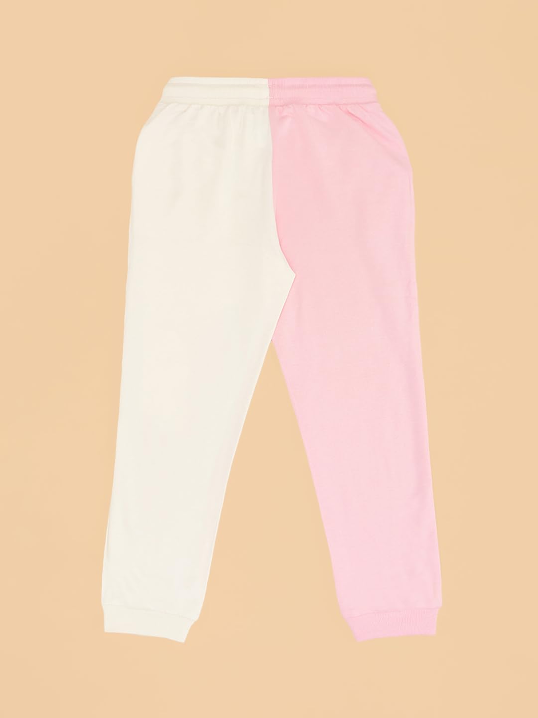 Pantaloons Junior Girl's Regular Fit Joggers (110155776001_Almond Blossom 2