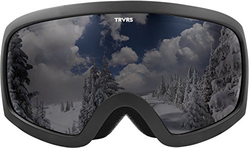 Retrospec Traverse G1 Ski, Snowboard, and Snowmobile Goggles, Obsidian / Smoke Lens