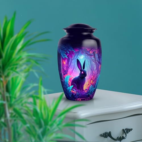 Image of Rabbit Urn - Small Keepsake Urn - Combo 3 - Large with 3 Inch Pack of 4 - Memorial Keepsakes for Ashes - Funeral Ash Urns Large - Memorial for Human Remains Mom & Dad