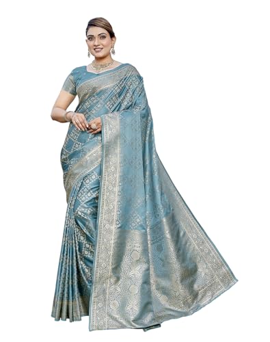 Image of Yashika Women's Pure Kanjivaram Silk Saree Soft Banarasi Style Wedding With Blouse Piece | Saree For Women | New Sari