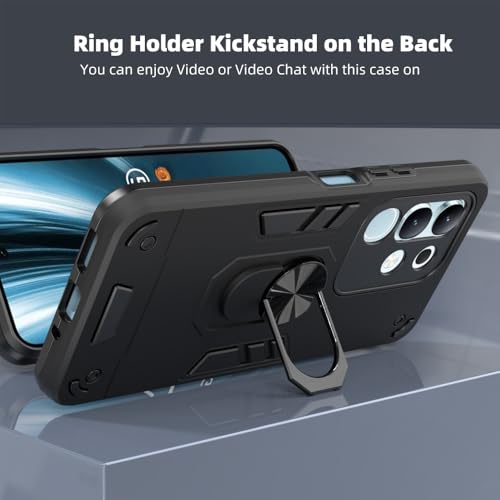 Image of NDCOM for Vivo T4x 5G Back Cover | Premium Protection Case for vivo iQOO Z10x Back Cover | Shockproof Ring Holder Case