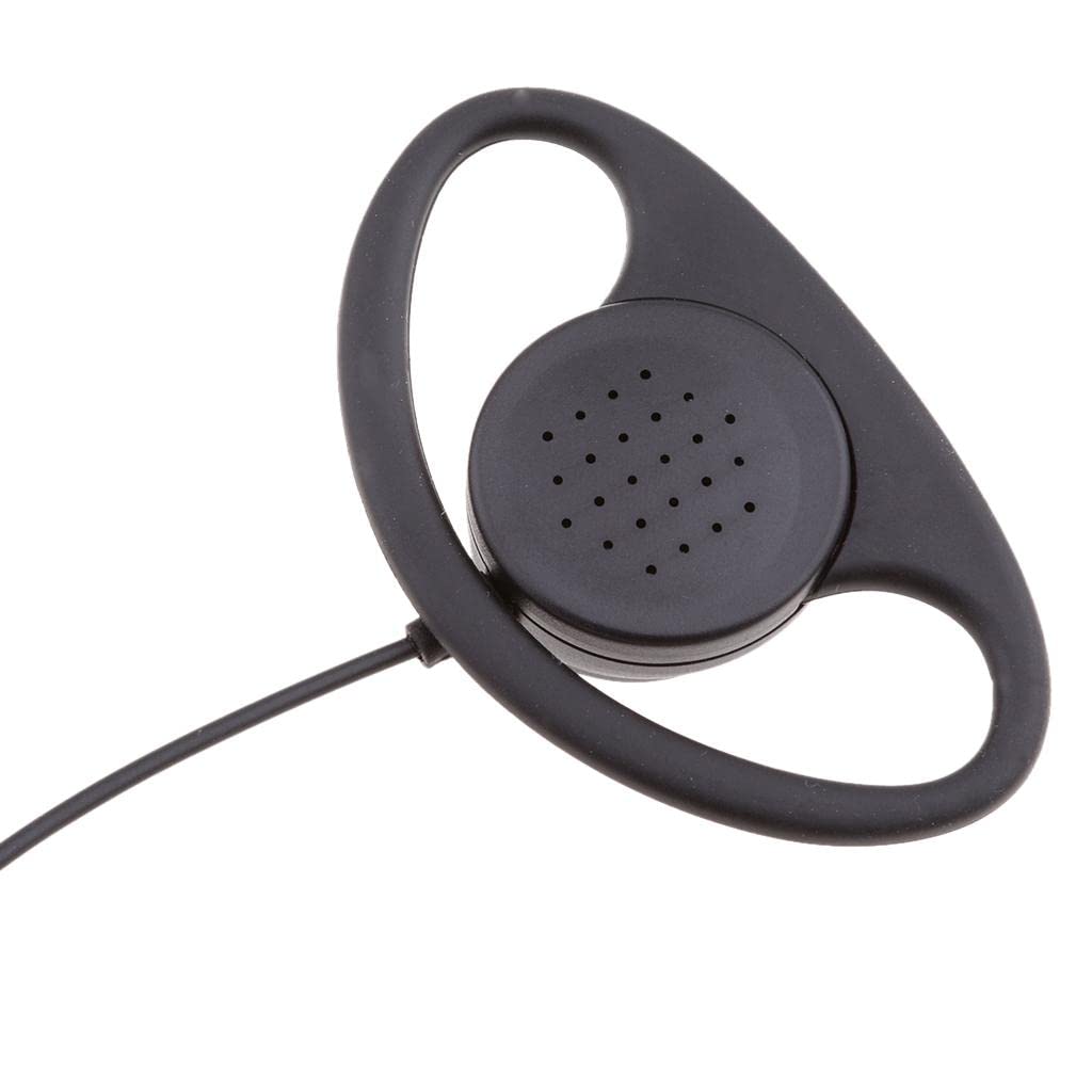 VELURA D-shape Headset Earpiece PPT with Mic for Yaesu Vertex Standard Radio|1 Piece Earpiece |Headsets & Earpieces| Radio Communication |Consumer Electronics