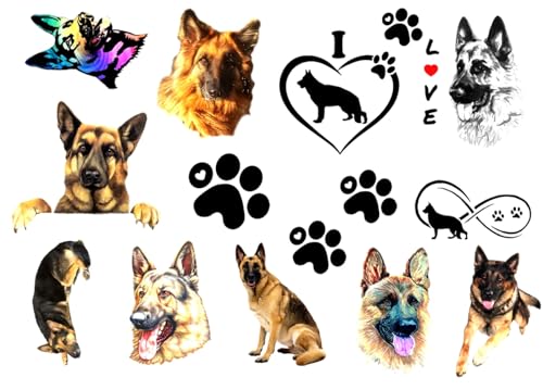 German Shepherd Alsatian Collection dog (German Shepherd Alsatian - Tatuaggi temporanei
