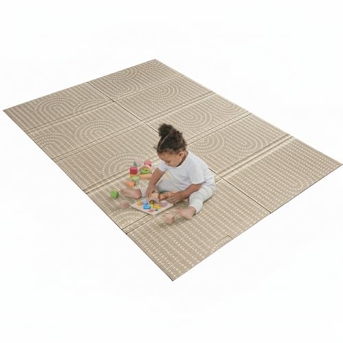 BÉABA, Tapis de Motricité XXL 200x150 cm, Tapis d'Eveil Réversible 2 Faces, Mousse Haute Densité 1,5 cm, Imperméable, Facile à...