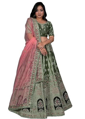 Tissu velours mariée confection Lehenga 10644 pour coudre robe mariage luxe