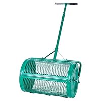 VEVOR Saatgutstreuer, 67 cm breiter Kompoststreuer mit Schiebe-/Schleppgriff, Torfmoosstreuer 4 Höhen verstellbar, Gartenstreuer für Garten, robuster Grassamenstreuer zum Pflanzen & Säen