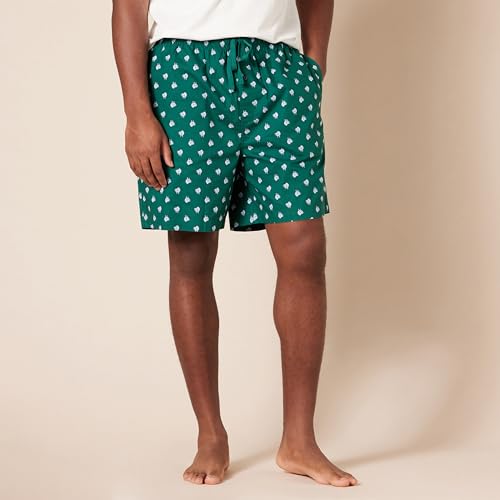 Image of Amazon Essentials Men's Lounge Sleepwear Pajama Bottom Shorts, Cotton Stretch Poplin