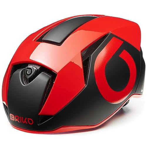 Briko-Fahrradhelm Briko Gass 2.0 Fahrradhelm, Negro y Rojo